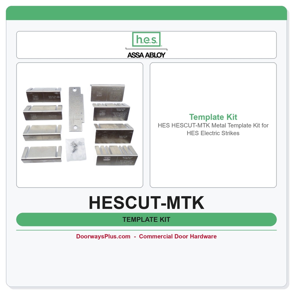 HES HESCUT-MTK Metal Template Kit for HES Electric Strikes