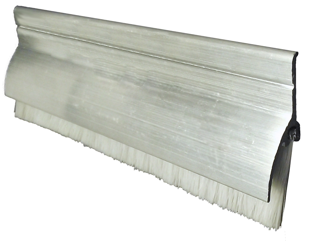 Pemko 345ANB Sill Sweep with Gray Nylon Brush and Rain Drip - Mill Aluminum