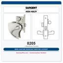 Sargent 8205 BHW Ligature Resistant Mortise Lockset – Office/Entry Function