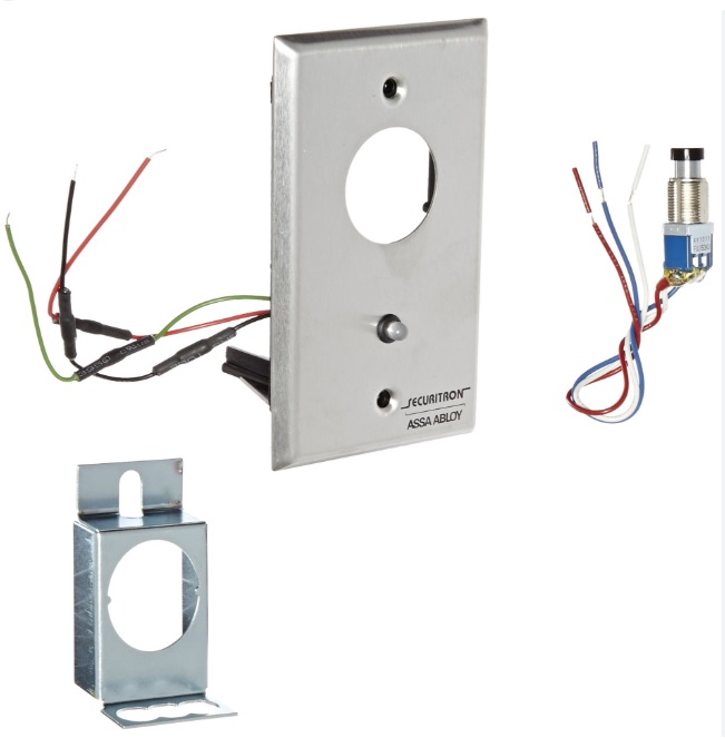 Securitron MK2 Mortise Key Switch Momentary DPDT Single Gang LED 12/24VDC
