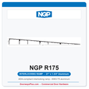 NGP R175 ADA Interlocking Wheelchair Ramp Threshold – 21" x 1-3/4" Aluminum, UL Listed Fire Rated