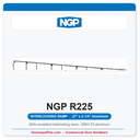 NGP R225 ADA Interlocking Wheelchair Ramp Threshold 27" W x 2-1/4" H – Aluminum | National Guard Products