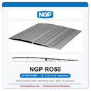 NGP RO50 ADA Offset Interlocking Wheelchair Ramp Threshold 12" x 1/4" x 1/2"