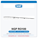 NGP RO100 ADA Offset Interlocking Wheelchair Ramp Threshold 18" x 1/4" x 1" Aluminum