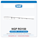 NGP RO150 ADA Wheelchair Ramp Threshold 24" x 1/4" H x 1-1/2" Offset – Aluminum, UL Listed, ANSI/BHMA A156.21