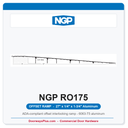 NGP RO175 ADA Offset Interlocking Wheelchair Ramp Threshold 27" x 1/4" x 1-3/4" | National Guard Products