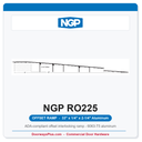 NGP RO225 ADA Wheelchair Ramp Threshold 33" x 1/4" x 2-1/4" Offset – Fire Rated Aluminum