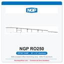 NGP RO250 ADA Offset Interlocking Wheelchair Ramp Threshold 36"W x 1/4"H x 2-1/2" Offset – Fire Rated