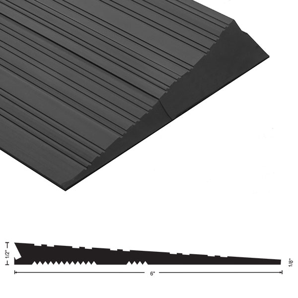 NGP RR952 ADA Compliant Interlocking Wheelchair Rubber Ramp – 6″ Wide x 1/2″ High 