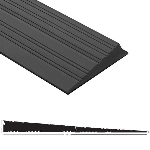 NGP RR42 ADA Compliant Interlocking Wheelchair Rubber Ramp – 12″ Wide x 1″ High