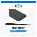 NGP RR42 ADA Rubber Wheelchair Ramp 12" Wide x 1" High | ANSI/BHMA Certified