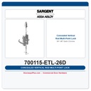 Sargent 700115-ETL-26D Concealed Vertical Rod Multi-Point Lock 84"–96" Satin Chrome