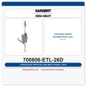 Sargent 700606-ETL-26D Concealed Vertical Rod Multi-Point Lock 84"-96" | Satin Chrome 26D