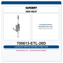 Sargent 700613-ETL-26D Concealed Vertical Rod Multi-Point Lock | 84"-96" Door | 7000 Series 26D Satin Chrome