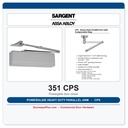 Sargent 351 CPS Powerglide Heavy Duty Parallel Arm Closer with Compression Stop