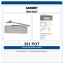 Sargent 351 POT Powerglide Door Closer | Push Side Track | ANSI Grade 1