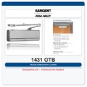 Sargent 1431 OTB Powerglide Door Closer – Pull Side Track Arm with Bumper