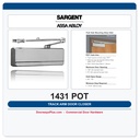 Sargent 1431 POT Powerglide Door Closer – Push Side Track Arm