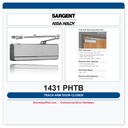 Sargent 1431 PHTB Powerglide Door Closer | Push Side Hold Open Track Arm with Bumper