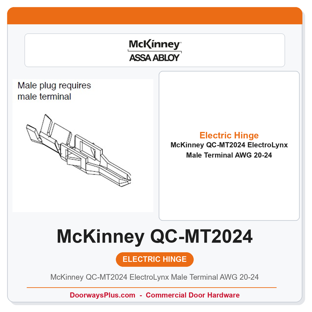 McKinney QC-MT2024 ElectroLynx Male Terminal AWG 20-24 | Bag/100