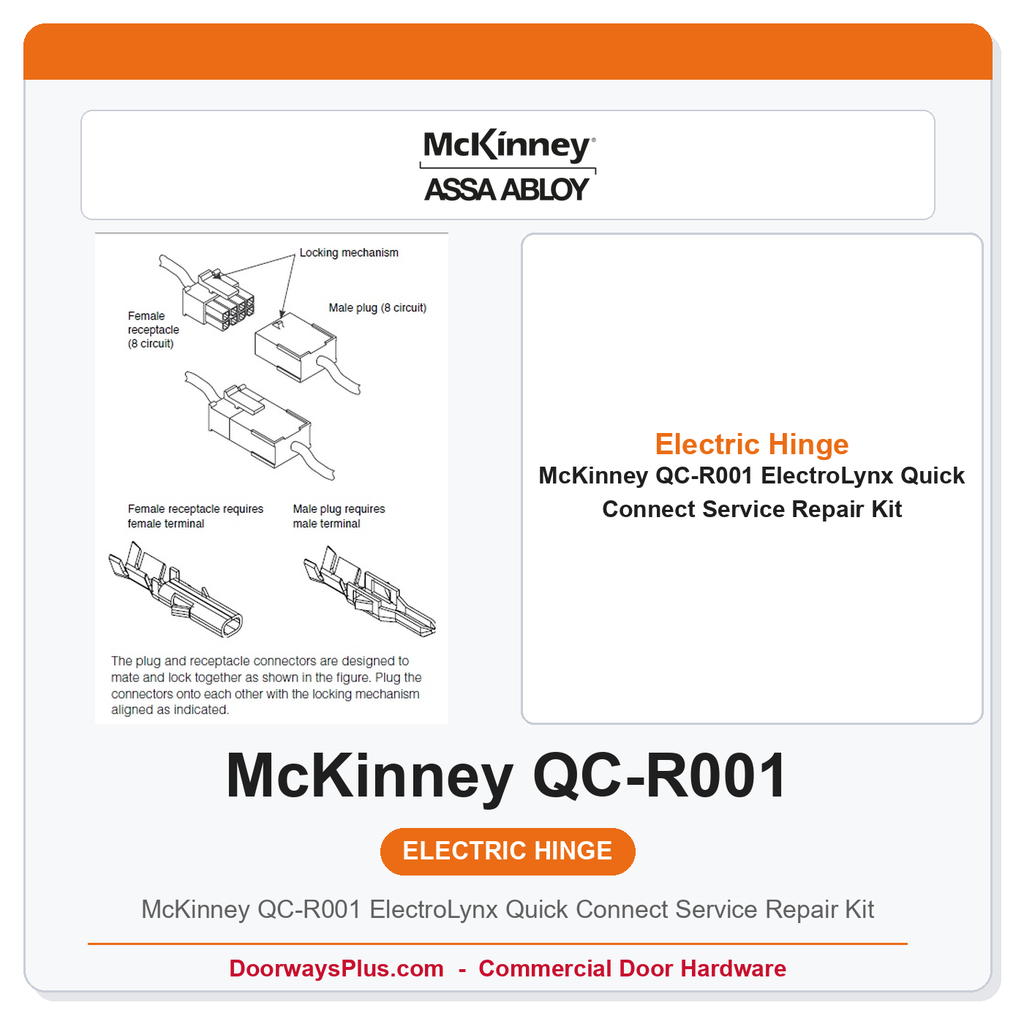 McKinney QC-R001 ElectroLynx Quick Connect Service Repair Kit