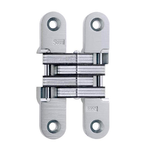 SOSS 212 Invisible Hinge | 1-1/8" Min Door Thickness | Zinc & Steel | 180° Open