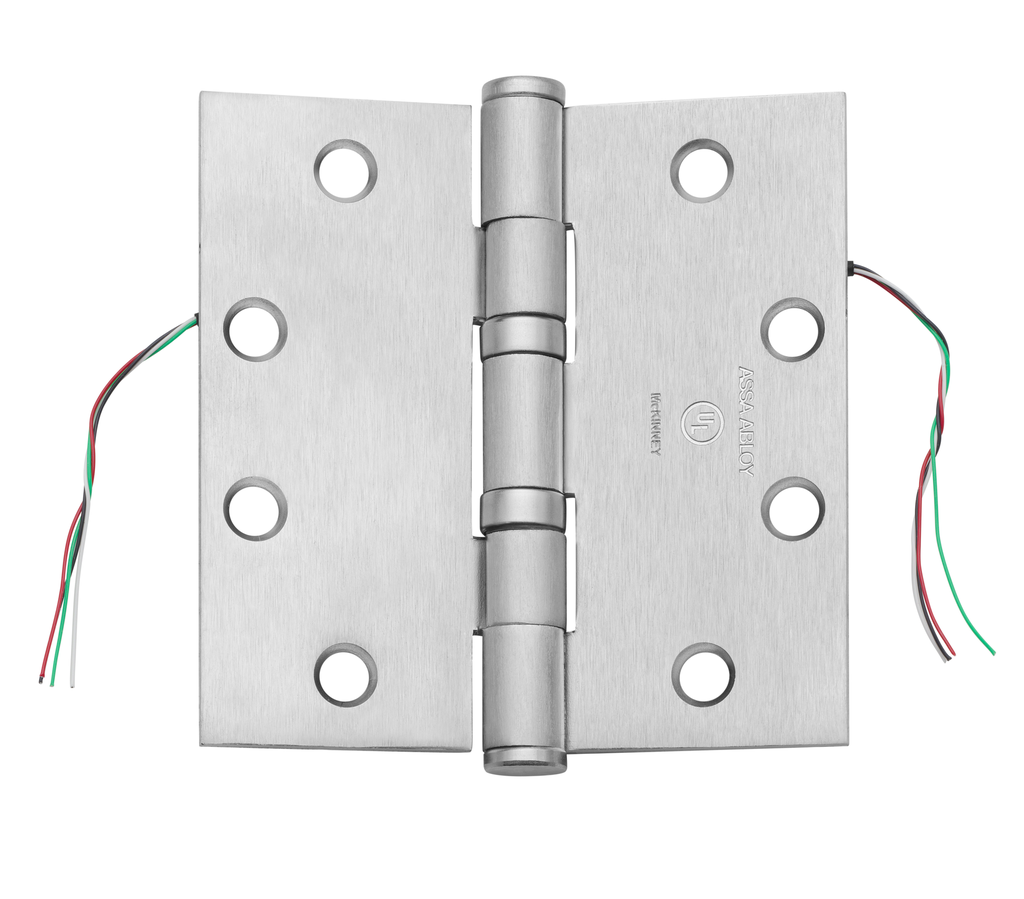 McKinney TA2714 CC4 Electric Hinge 4-1/2"x4" Ball Bearing US26D Satin Chrome