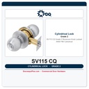 PDQ SV115 CQ Grade 2 Storeroom Knob Lockset | ANSI F86 Cylindrical
