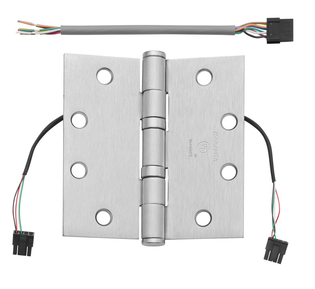 McKinney TA2714 QC4 ElectroLynx Electric Hinge 4-1/2x4-1/2 US26D 4-Wire Commercial