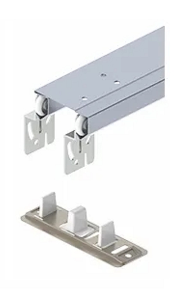 Hager 9614RS Residential Bypass Sliding Door Track Set, 1-3/8" Doors