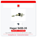 Hager 9458 35 Barn Door Privacy Lock | ADA Thumbturn | 3-1/2" Backset | US32D