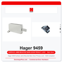 Hager 9459 Surface Jamb Mounted Barn Door Privacy Lock – ADA Compliant