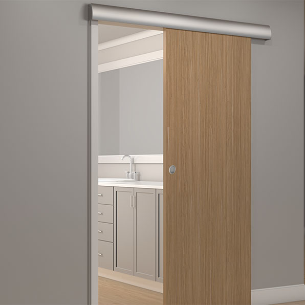 Hager 9710HD 72" Heavy Duty Wall Mount Sliding Door Track Set, 250 lb