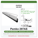 Pemko 297AS Jamb Weatherstrip Silicone Insert Mill Aluminum 3/0x7/0 Set | UL 10C & UL 1784