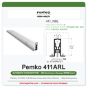 Pemko 411ARL Full Mortise Automatic Door Bottom – Black Neoprene | UL 10C Fire & Smoke Rated
