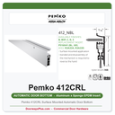 Pemko 412CRL Surface Mounted Automatic Door Bottom | Clear Anodized | 3/4" Drop | UL 10C Fire Rated