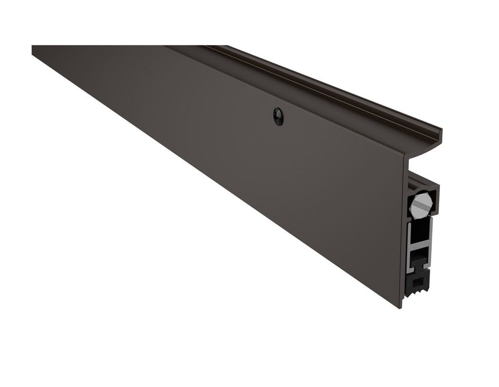 Pemko 412DRL Surface Mounted Automatic Door Bottom, Dark Bronze Anodized Aluminum, Sponge EPDM Seal, 3/4" Max Drop
