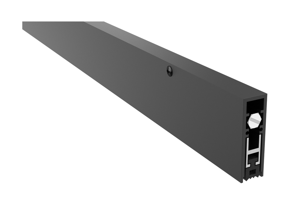 Pemko 4131BSPRL Fire-Rated Auto Door Bottom | Black Suede 3/4" Drop