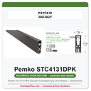 Pemko STC4131DPK Acoustic Fire-Rated Auto Door Bottom – Dark Bronze