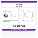 Accentra CA 4607YC Grade 2 Office Entry Knob Lockset – Satin Chrome (US32D)