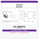 Accentra CA 4655YC Grade 2 Single Dummy Knob Trim | Satin Stainless 630