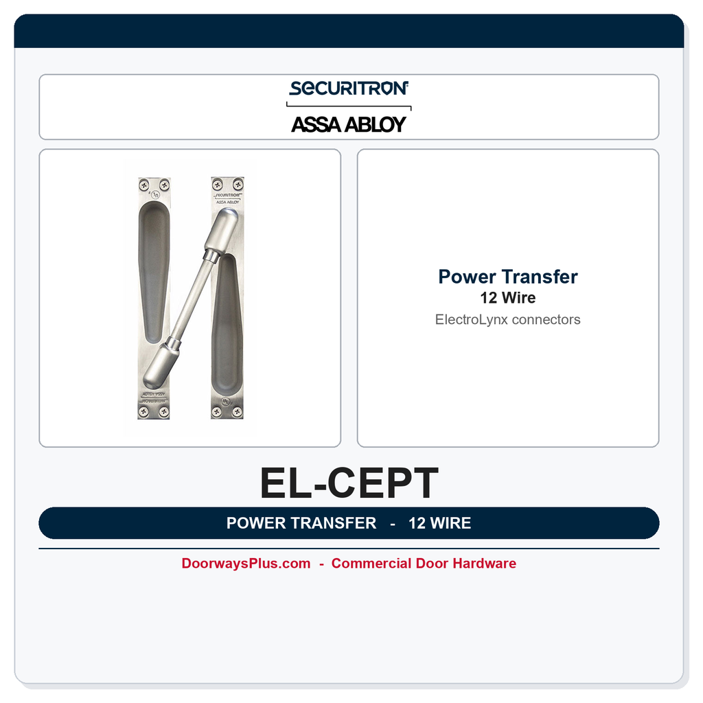 Securitron EL-CEPT Concealed 12-Wire Power Transfer with ElectroLynx