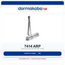 dormakaba 7414 ARP Surface Door Closer Non-Hold Open Tri-Pack | ANSI Grade 1 | UL Listed
