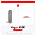 Hager 45BE Outside Exit Trim – Passage Blank Escutcheon | Hager 4500 Series