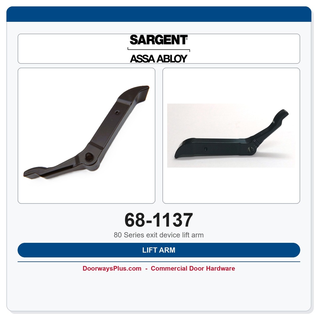 Sargent 68-1137 Lift Arm | HC & 53-Series Exit Device Replacement Part