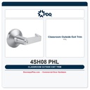 PDQ 4SH08 PHL Classroom Lever Trim for Exit Devices – ANSI F08 Outside Trim