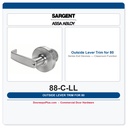 Sargent 88-C-LL Outside Lever Trim for 80 Series Exit Devices — Classroom Function