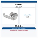 Sargent 88-L-LL Outside Lever Trim for 80 Series Exit Devices – Lever Always Operable