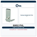 PDQ 6W02 PHL Outside Dummy Exit Device Trim | Wide Escutcheon Philadelphia Lever | Commercial