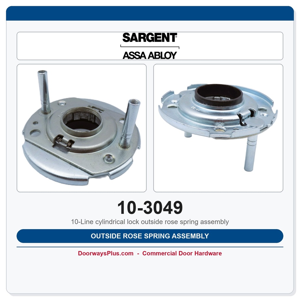 Sargent 10-3049 Outside Rose Spring Assembly | 10-Line 2003–2023 Series